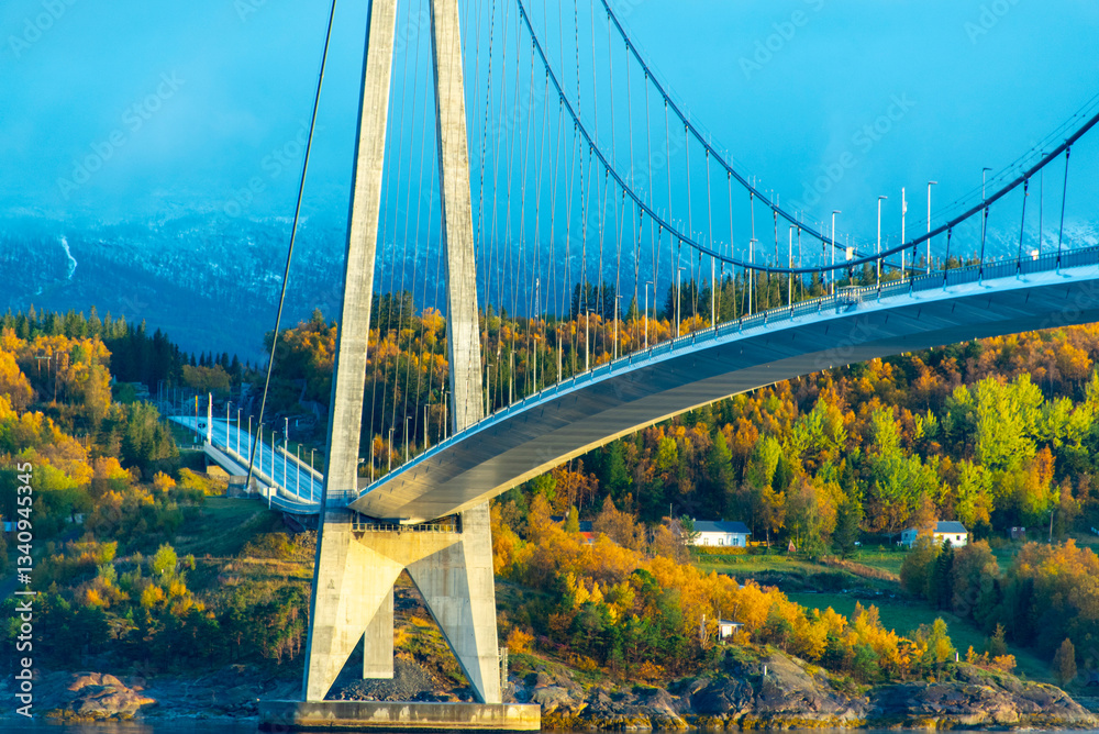 Fototapeta premium Halogaland Bridge in Narvik - Norway