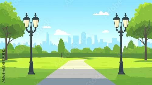 landscape with trees