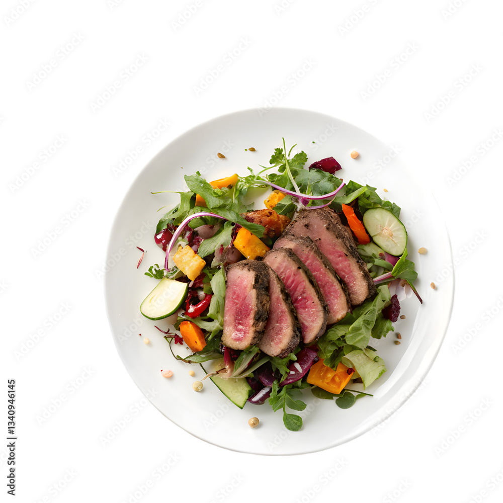 Steak Salad Recipe: Gourmet Food Photography Steak Salad Recipe: Gourmet Food Photography