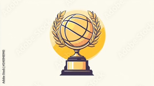 Golden Basketball Trophy Award, graphic design
