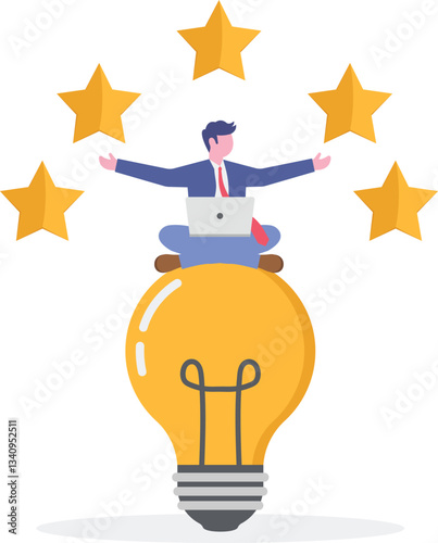 Social media illustration, business concept, web design

