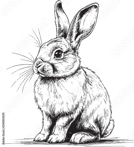 hand draw rabbit sketch