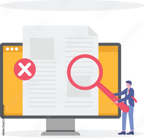 Social media illustration, business concept, web design

