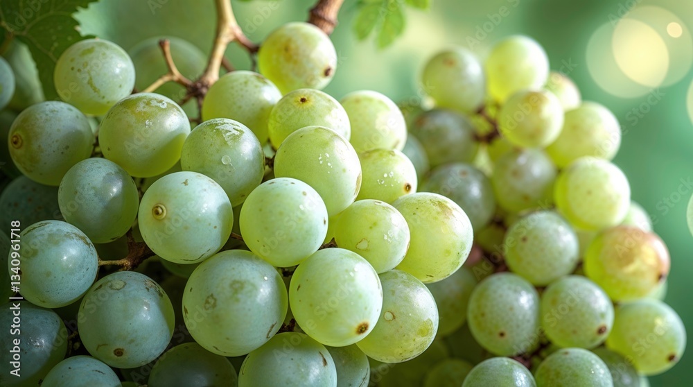 Close-Up Photograph of Green Grapes Growing on a Vine in Natural Light Close-Up Photograph of Green Grapes Growing on a Vine in Natural Light