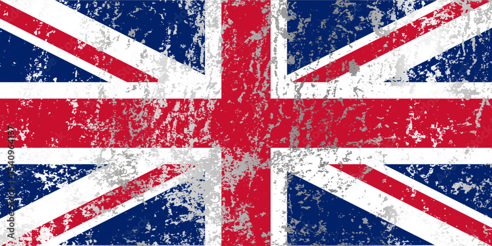 Fototapeta premium UK flag with grunge effect.