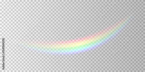 A soft, radiant rainbow with a blurred gradient on a transparent background. The pastel hues blend seamlessly, creating a dreamy, magical effect perfect for digital designs and creative projects.