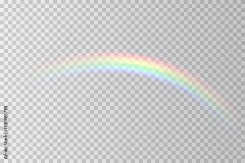 A soft, radiant rainbow with a blurred gradient on a transparent background. The pastel hues blend seamlessly, creating a dreamy, magical effect perfect for digital designs and creative projects.