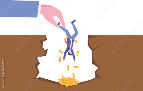 Social media illustration, business concept, web design

