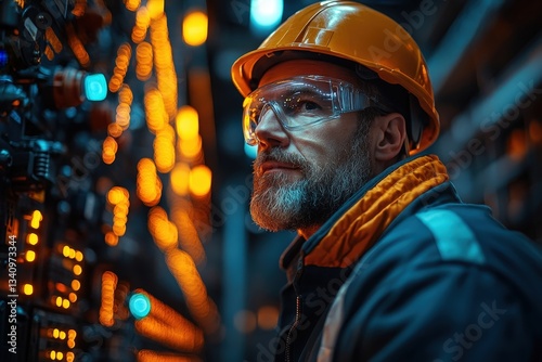Engineer Adjusting Scada System Control Settings in a Data Center Environment With Focus on Operational Technology