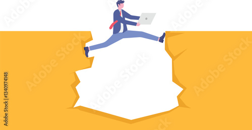 Social media illustration, business concept, web design

