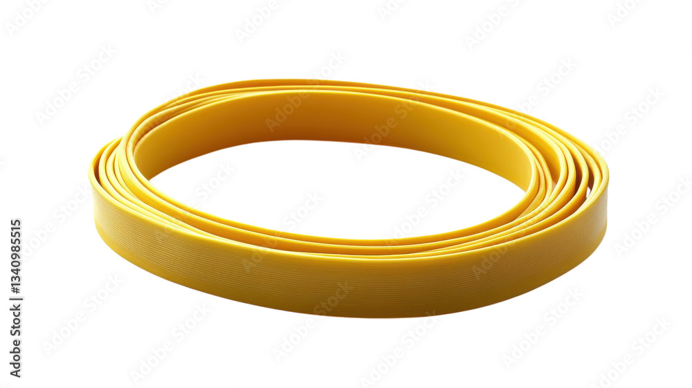 Elastic band coils gracefully arranged in a circular pattern for versatile uses in crafts Elastic band coils gracefully arranged in a circular pattern for versatile uses in crafts