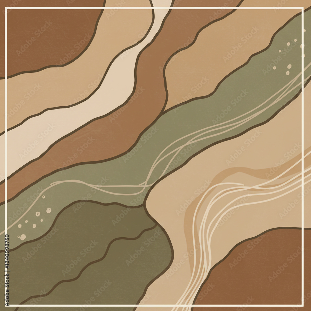 Abstract Earthy Tones – Fluid Organic Shapes Abstract Earthy Tones – Fluid Organic Shapes