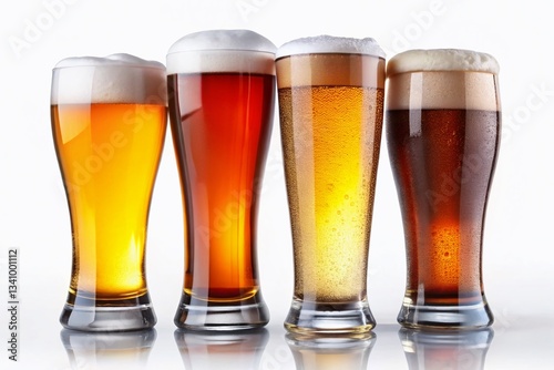 Wallpaper Mural Diverse Craft Beer Selection: Lager & Ale Pints in Tasting Flight Torontodigital.ca