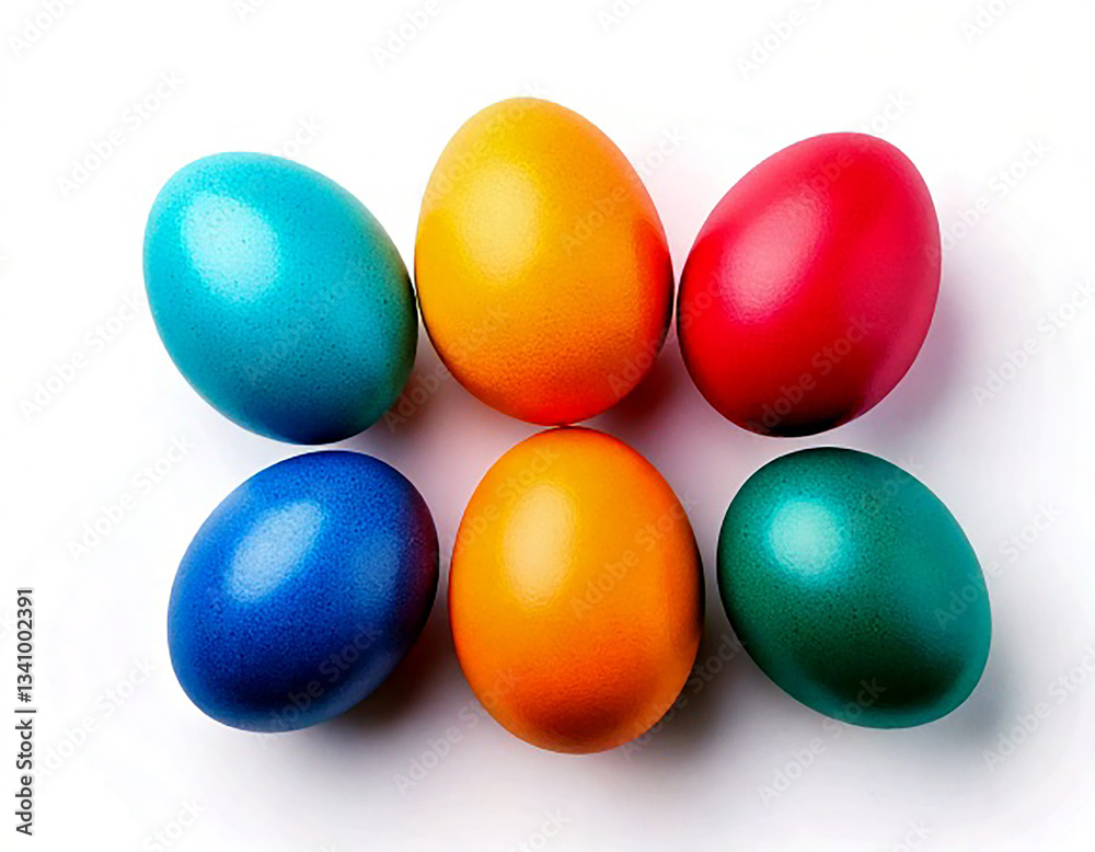 colorful easter eggs isolated on a white background colorful easter eggs isolated on a white background