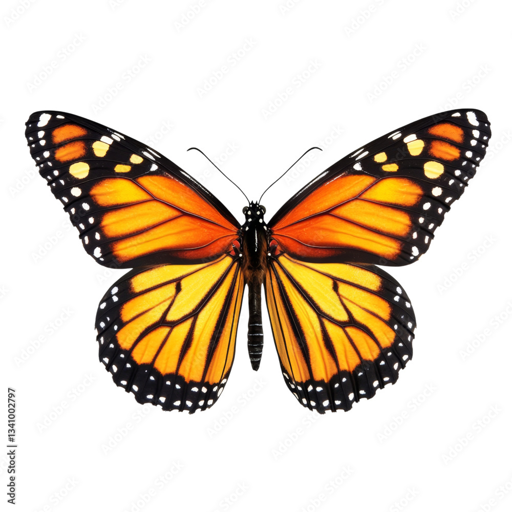 Fototapeta premium Stunning Monarch Butterfly, Orange and Black Beauty
