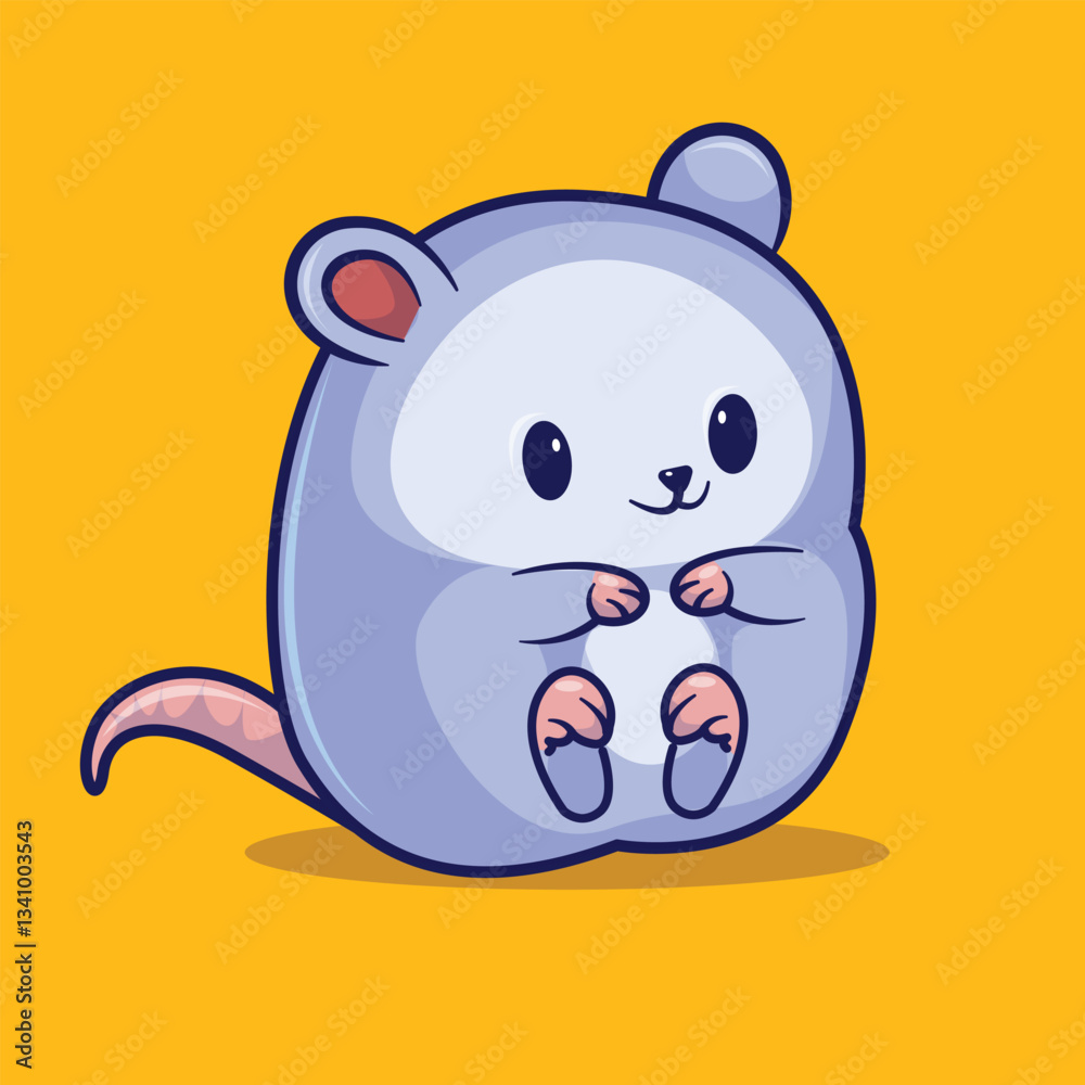 Fototapeta premium kawai cute mouse icon vector