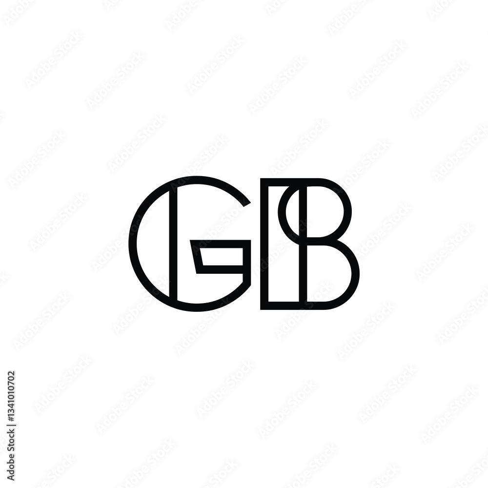 GB monogram logo design letter text name symbol monochrome logotype alphabet character simple logo GB monogram logo design letter text name symbol monochrome logotype alphabet character simple logo