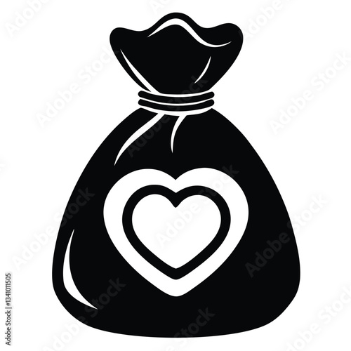 Money bag icon set prize moneybag vector symbol jackpot money sign wealth abundance sign white background icon, symbol, silhouette illustration