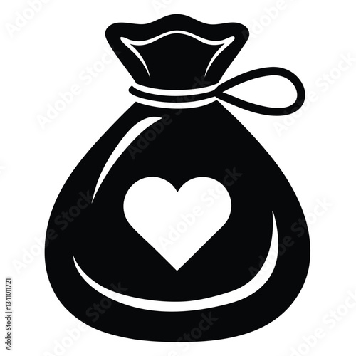Money bag icon set prize moneybag vector symbol jackpot money sign wealth abundance sign white background icon, symbol, silhouette illustration