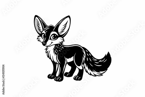vector illustration of a donkey