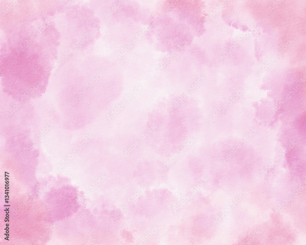 Fototapeta premium Soft abstract watercolor texture in shades of pink and violet. Hand painted artistic background with delicate gradients and organic flow. Perfect for branding, invitations, textiles, creative projects