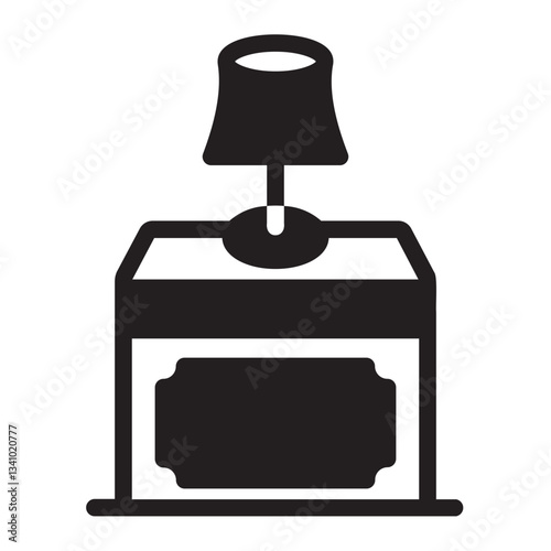 bedside table glyph icon