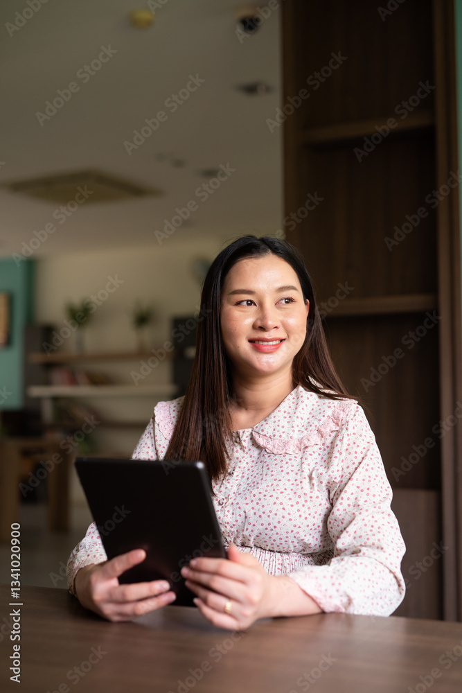 Pregnant woman using digital tablet Pregnant woman using digital tablet