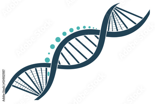 DNA Strand  A Scientific Silhouette