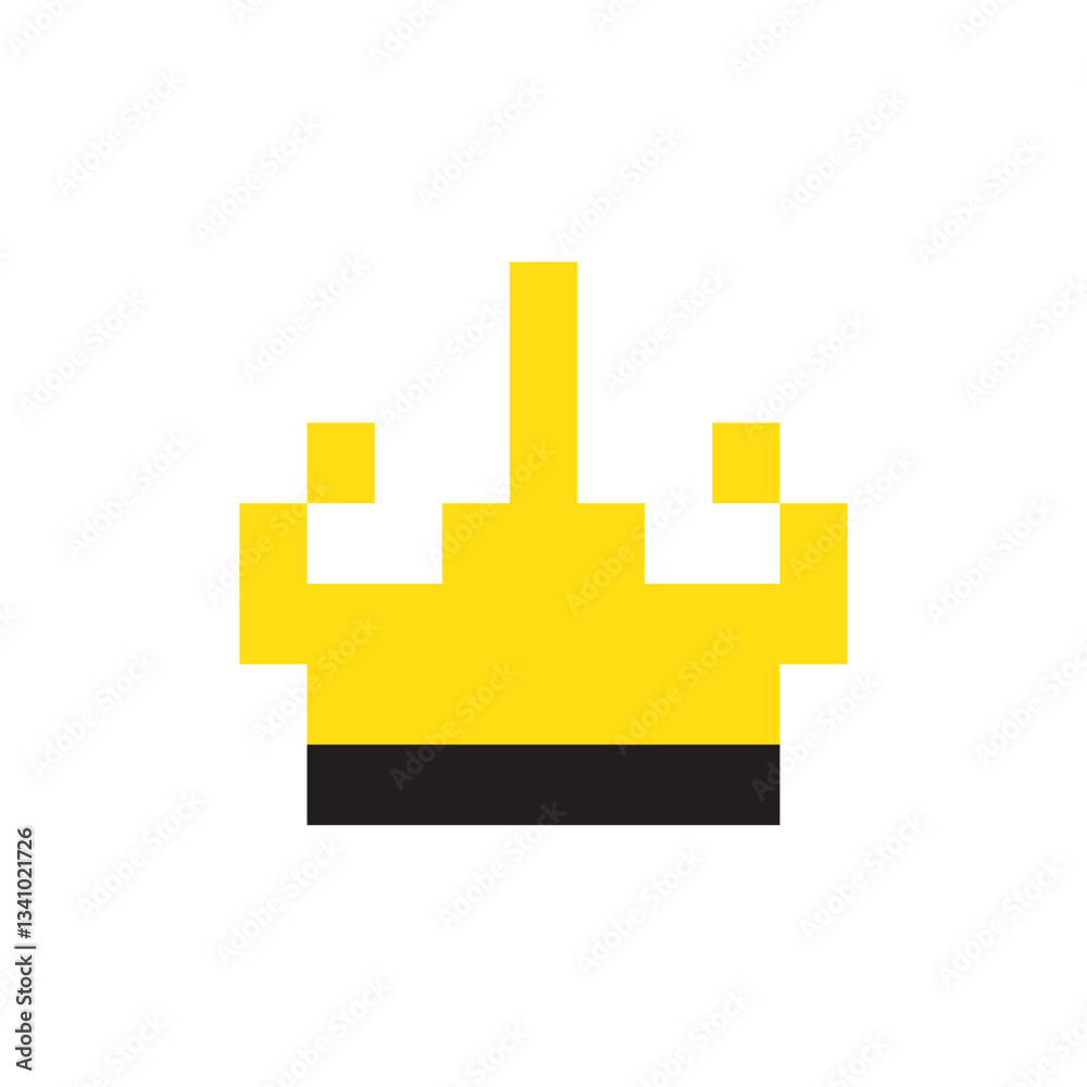 Pixel art crown, 8 bit king icon, retro style queen symbol, minimalist princess tiara mosaic Pixel art crown, 8 bit king icon, retro style queen symbol, minimalist princess tiara mosaic