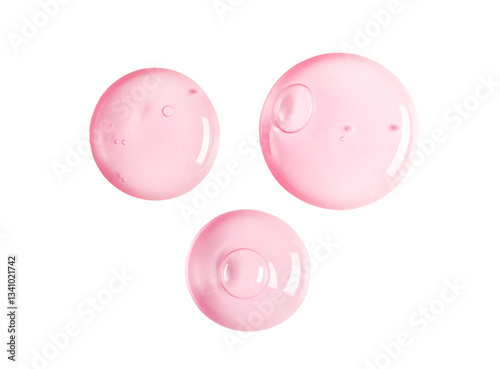 round drops gel serum on a transparent background