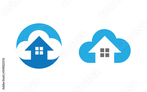 Cloud vector icon illustration design template v.9