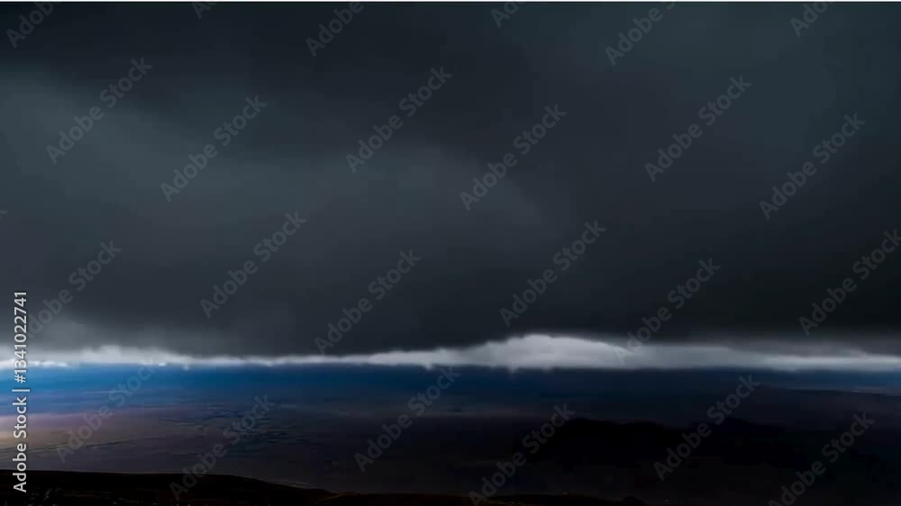 storm clouds over the river