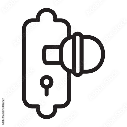 Door Knob  line icon