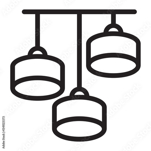 Ceiling Light line icon