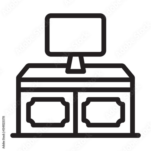 Computer line icon