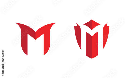 M Letter Logo business icon design illustration template v.9