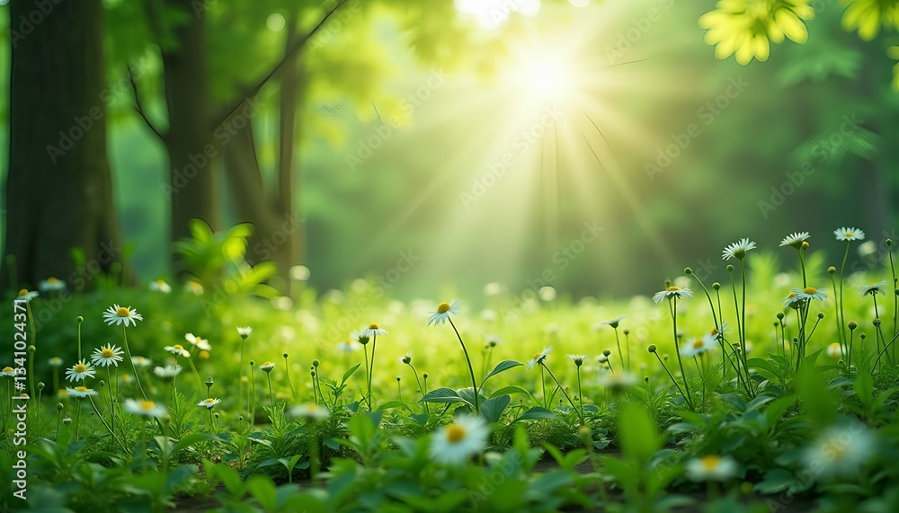 Obraz premium green grass and sunlight