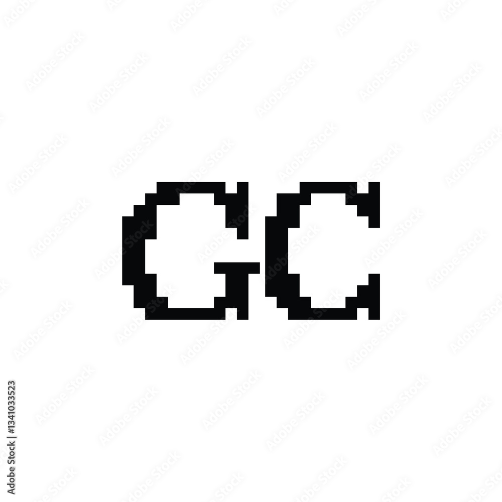 GC monogram logo design letter text name symbol monochrome logotype alphabet character simple logo