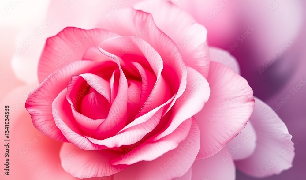 Obraz premium Soft pink rose blooms gently bathed in warm light. AI Generated