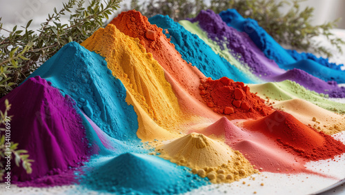 Vibrant Display of Colorful Pigments
