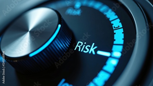 Risk Management Concept: Control Knob Set to High Risk