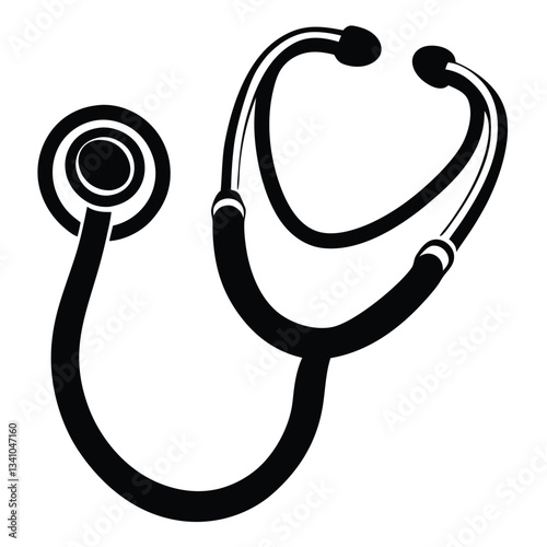 Medical stethoscope (black) isolated on white Stetoscope stethoscope