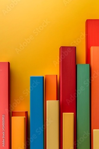 Minimalist and artistic bar graphs with colorful interpretations