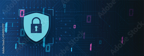 Cyber security online protection concept