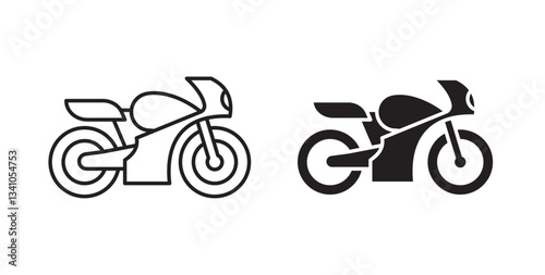 Motorcycle icons vectors graphic designs