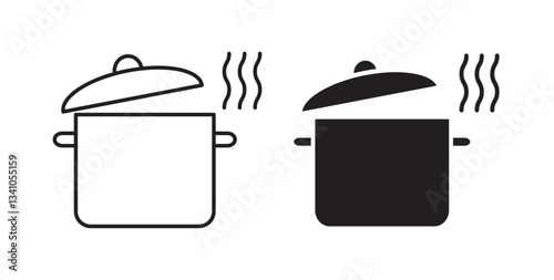 Pot icons vectors graphic designs