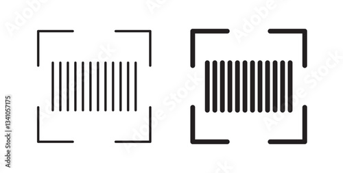 Barcode read icons vectors graphic designs