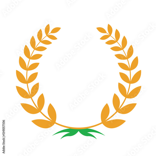 paddy symbol circle frame logo vector design