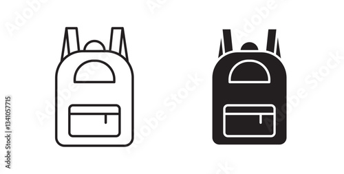 Backpack icons vectors graphic designs