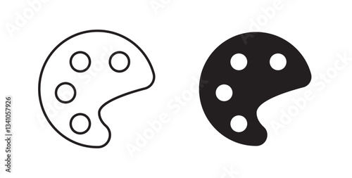 Palette icons vectors graphic designs